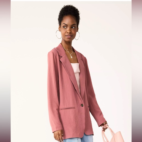 *NWT* Juniors' SO® Oversized Lightweight Blazer - Mauve - Size M - Picture 14 of 15